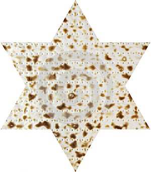 Matzah in the form magendavid