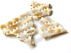 Matzah three pieces isolated