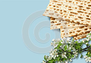 Matzahs. Jewish passover matzah isolated on