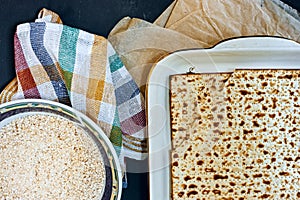 Matzo traditional Jewish kosher baked bread