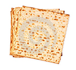 matzoh (jewish passover bread) isolated
