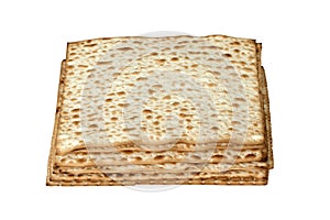 Matzos isolated on white