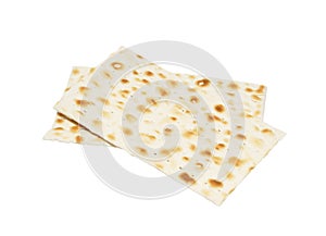 Matzoth isolated on white background