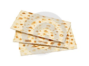 Matzoth isolated on white background