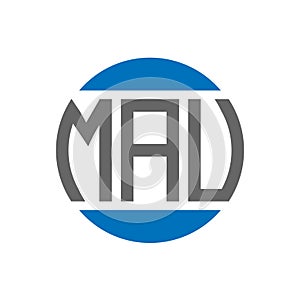 MAU letter logo design on white background. MAU creative initials circle logo concept. MAU letter design