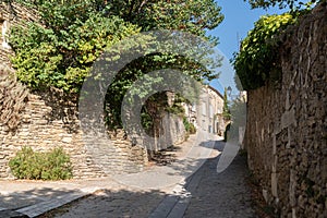 Maubec alley ancient mediaeval street village of Provence france