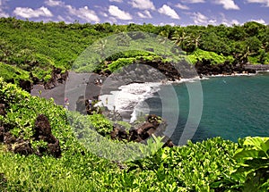 Maui Black Sand Beach photo