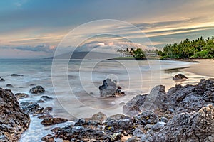 Maui's Secret Beach At Sunrise