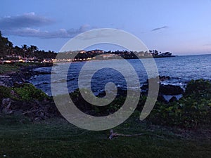 Maui sunset Seascape Rocky cove