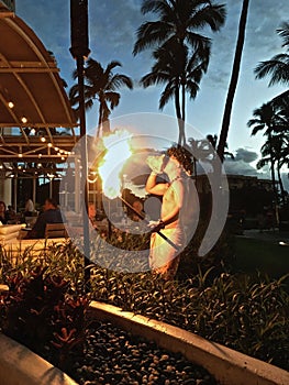 Maui torch lighting