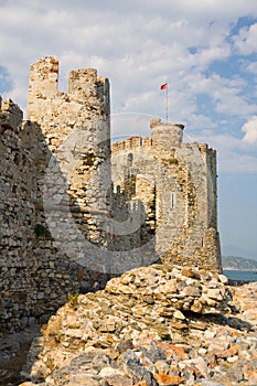 Maumere fortress and sea near Anamur, Turkey