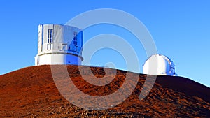 Mauna Kea Observatories at Sunset photo