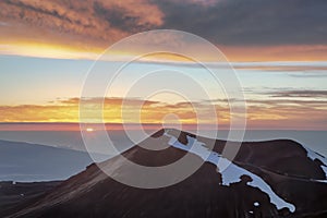 Mauna Kea summit at sunset, Hawaii