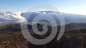 Mauna Loa Volcano seen from slopes of Mauna Kea
