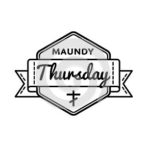 Maundy Thursday holiday greeting emblem