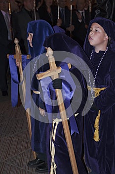 Maundy Thursday procession in Nerja Spain
