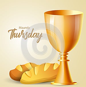 Maundy Thursday vector illustration