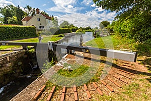 Maunsel Lock, canal lock on the Bridgewater and Taunton Canal