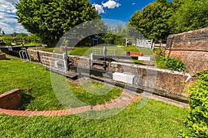 Maunsel Lock, canal lock on the Bridgewater and Taunton Canal