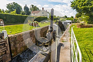 Maunsel Lock, canal lock on the Bridgewater and Taunton Canal