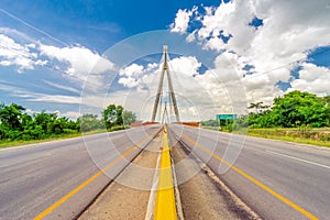 Mauricio BÃ¡ez Bridge, a cable-stayed bridge near San Pedro de Macoris, Dominican Republic