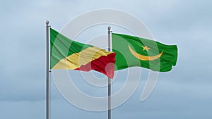 Mauritania and Congo-Brazzaville flag