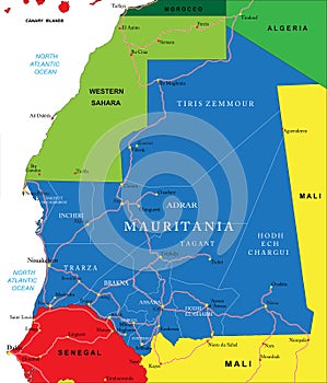 Mauritania map