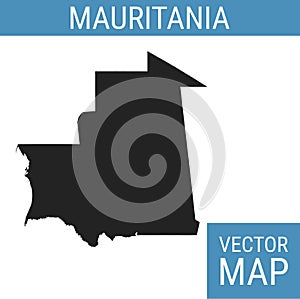 Mauritania vector map with title