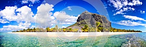 Mauritius beach panorama photo