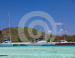 Mauritius. Catamarans near the island Gabriel