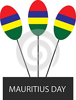 Mauritius Day colorful vector icon.