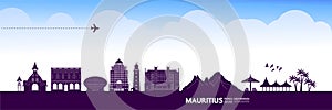 Mauritius Blue travel destination vector illustration photo
