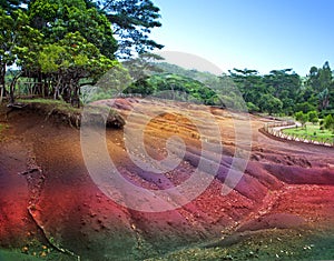 Mauritius - earth of seven colors.tropical landscape in a sunny day