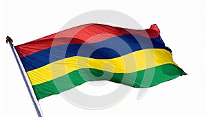 Mauritius Flag Waving on the wind photo