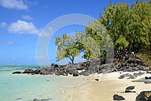 Mauritius, picturesque Ile aux cerfs in Mahebourg area