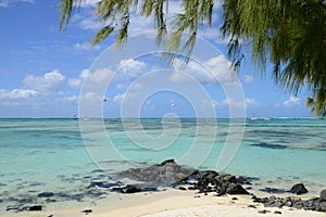 Mauritius, picturesque Ile aux cerfs in Mahebourg area