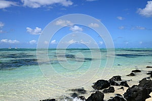 Mauritius, picturesque Ile aux cerfs in Mahebourg area