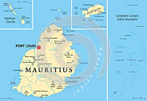 Mauritius Political Map