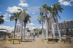 Mauritius Port Louis. A city on the coast of the Indian ocean.