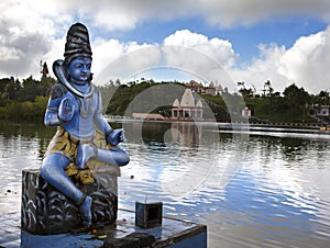 Mauritius. Shiva statue at lake Grand Bassin temple