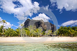 Mauritius white sand beach