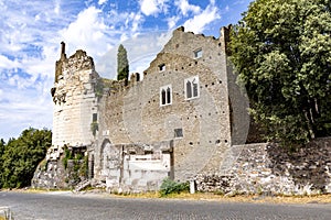 Mausoleo di Cecelia Metella Fachade in Via Appia antica at Rome photo