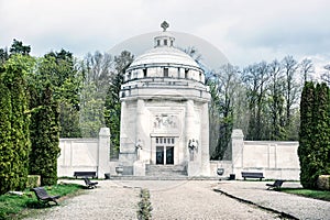 Mausoleum of The Andrassy family, Slovakia, blue filter