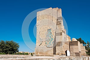 Mausoleum complex Dorus-Saodat in Shakhrisabz, Uzbekistan. It is part of World Heritage Site.