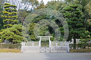 Mausoleum of Emperor Suizei in Kashihara, Nara, Japan. Emperor Suizei 632 BC - 549 BC was the 2th