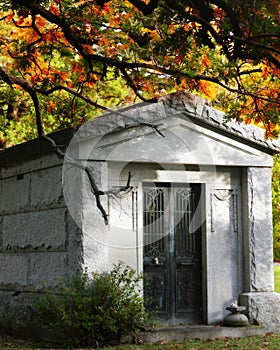Mausoleum in Fall