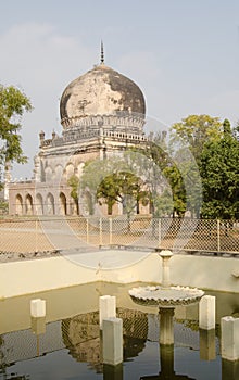 Mausoleum and fountain, Hyderabad