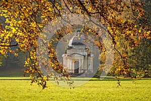 The Mausoleum in the historical park of The Lednicke Rovne town