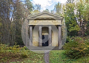 Mausoleum with inscription \
