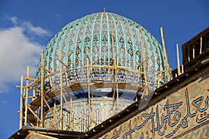 Mausoleum of Khoja Ahmed Yasavi in Turkistan, Kazakhstan.